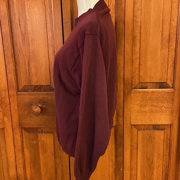 Byford Graphic (Embroidered) Sweater Golf Feep Burgundy Size Med Preowned - Picture 5 of 12